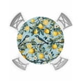thumbnail image 1 of nqOlkjepod Lemon Bird Round Tablecloth, Fitted Table Cover with Elastic for 45"-54" Round Tables, Farmhouse Flowers Plant Leaf Spring Summer Table Cloth Outdoor Dinning Party Waterproof Tablecloths, 1 of 6