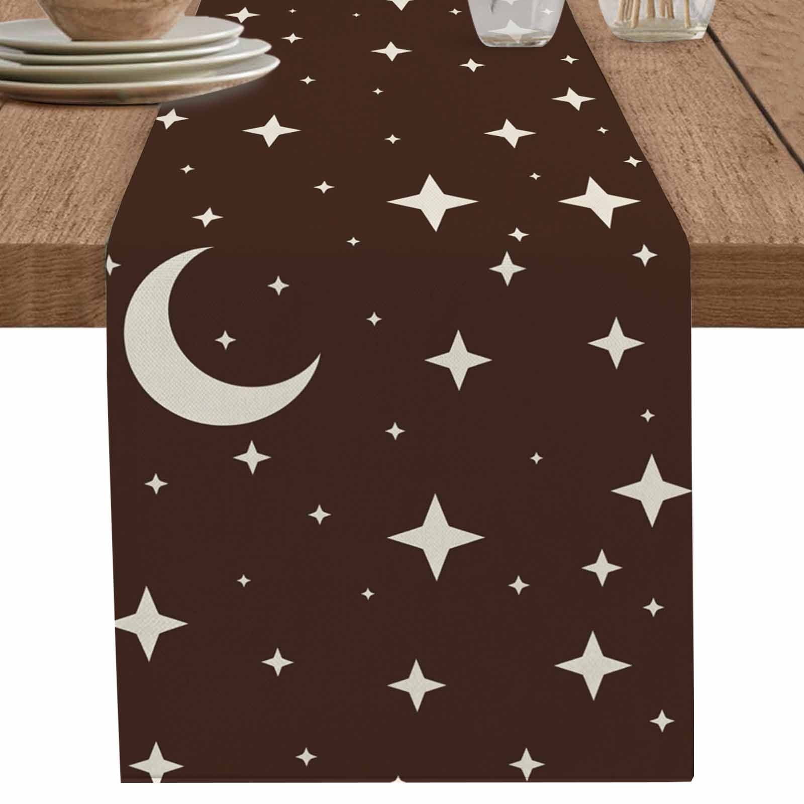 nqOlkjepod Modern Brown Table Runner 72 Inches Long Farmhouse Dress ...