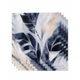 thumbnail image 1 of nqOlkjepod Navy Blue Botanical Cloth Napkins Set of 4 Reusable Dinner Napkins, Tropical Palm Leaves Vintage Cocktail Napkin Washable Table Napkins for Wedding/Holiday Party/Baby Shower 20"x20", 1 of 8
