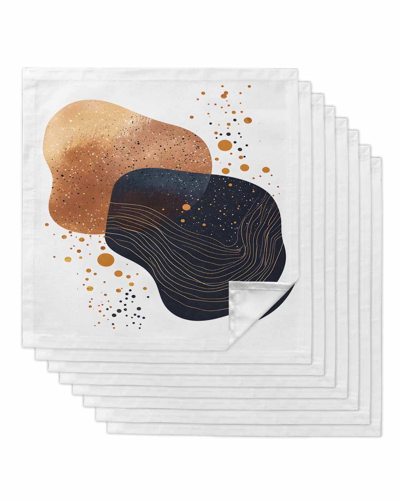 nqOlkjepod Navy Blue Brown Art Cloth Napk…