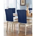 thumbnail image 1 of nqOlkjepod Navy Blue Chair Covers Set of 4, Decorative Chair Back Cover, Modern Pure Navy Blue Dining Room Chair Slipcovers Removable Chair Protectors Covers for Party Banquet, 1 of 7