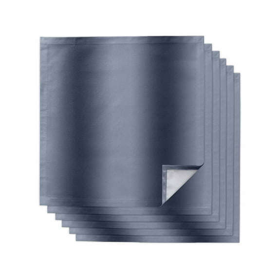 nqOlkjepod Navy Blue Ombre Cloth Napkins Set of 6 Reusable Dinner Napkins, Grey Modern Art Farmhouse Cocktail Napkin Washable Table Napkins for Wedding/Holiday Party/Baby Shower 20"x20"