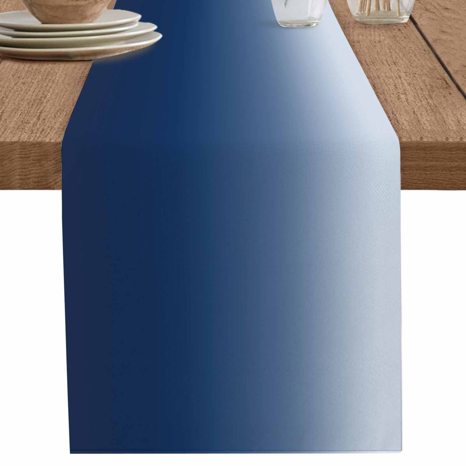 nqOlkjepod Navy Blue Ombre Table Runner 72 Inches Long Farmhouse Dress ...