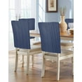 thumbnail image 1 of nqOlkjepod Navy Blue Striped Chair Covers Set of 4, Decorative Chair Back Cover, Navy Blue White Farmhouse Stripes Dining Room Chair Slipcovers Removable Chair Protectors Covers for Party Banquet, 1 of 7