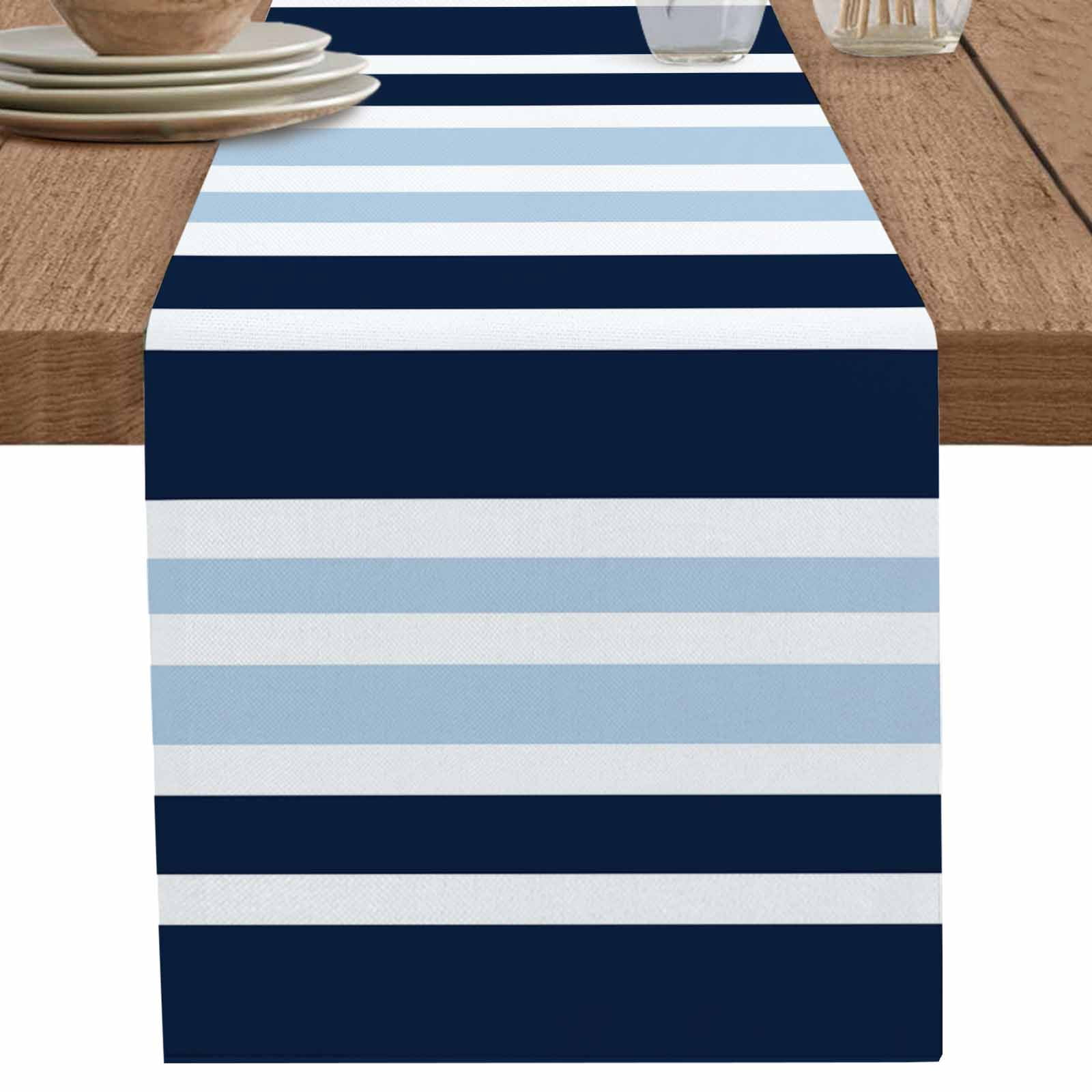 nqOlkjepod Navy Blue Table Runner 72 Inches Long Farmhouse Dress ...
