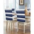 thumbnail image 1 of nqOlkjepod Navy Blue White Striped Chair Covers Set of 8, Decorative Chair Back Cover, Farmhouse Stripes Dining Room Chair Slipcovers Removable Chair Protectors Covers for Party Banquet, 1 of 7