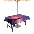 thumbnail image 1 of nqOlkjepod Ocean Sunset Outdoor Tablecloth with Umbrella Hole & Zipper, Summer Ocean Scenery Tropical Palm Tree Rectangle Table Cover 60x84 Inch, Dining Waterproof Table Cloth Protector for Patio, 1 of 7