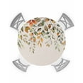 thumbnail image 1 of nqOlkjepod Orange Green Eucalyptus Leaves Round Tablecloth, Fitted Table Cover with Elastic for 45"-54" Round Tables, Fall Botanical Rustic Table Cloth Outdoor Dinning Party Waterproof Tablecloths, 1 of 6