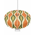 thumbnail image 1 of nqOlkjepod Orange Green Geometric Outdoor Tablecloth with Umbrella Hole & Zipper, Abstract Moire Contemporary Round Table Cover 54 Inch, Dining Waterproof Table Cloth Protector for Patio/Party, 1 of 7
