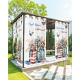 thumbnail image 1 of nqOlkjepod Outdoor Curtains for Patio Waterproof, 4th of July Outdoor Privacy Panels Grommet, Independence Day Spring Floral US Flag Blackout Outside Curtains for Porch/Cabana 54"x95", 2 Panels, 1 of 8