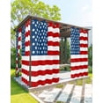 thumbnail image 1 of nqOlkjepod Outdoor Curtains for Patio Waterproof, American Flag Outdoor Privacy Panels Grommet, Blue Red USA Flag Blackout Outside Curtains for Porch/Cabana/Pergola/Gazebo 54"x108", 1 Panel, 1 of 8