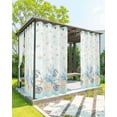 thumbnail image 1 of nqOlkjepod Outdoor Curtains for Patio Waterproof, Aqua Coastal Shell Outdoor Privacy Panels Grommet, Nautical Coral Starfish Seahorse Blackout Outside Curtains for Porch/Cabana 54"x108", 2 Panels, 1 of 8