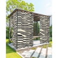 thumbnail image 1 of nqOlkjepod Outdoor Curtains for Patio Waterproof, Beige Black Stripe Outdoor Privacy Panels Grommet, Modern Abstract Art Lines Wave Blackout Outside Curtains for Porch/Cabana 54"x84", 2 Panels, 1 of 8