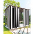 thumbnail image 1 of nqOlkjepod Outdoor Curtains for Patio Waterproof, Black Striped Outdoor Privacy Panels Grommet, Modern Farmhouse Black White Stripes Blackout Outside Curtains for Porch/Cabana 54"x95", 1 Panel, 1 of 8