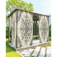 thumbnail image 1 of nqOlkjepod Outdoor Curtains for Patio Waterproof, Blue Boho Outdoor Privacy Panels Grommet, Ethnic Southwestern Geometric Vintage Blackout Outside Curtains for Porch/Cabana 54"x108", 2 Panels, 1 of 8