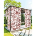 thumbnail image 1 of nqOlkjepod Outdoor Curtains for Patio Waterproof, Boho Red Floral Outdoor Privacy Panels Grommet, Vintage Farmhouse Paisley Plant Leaf Blackout Outside Curtains for Porch/Cabana 54"x84", 1 Panel, 1 of 8