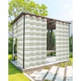 thumbnail image 1 of nqOlkjepod Outdoor Curtains for Patio Waterproof, Boho Sage Green Stripe Outdoor Privacy Panels Grommet, Abstract Geometric White Minimalist Blackout Outside Curtains for Porch 54"x95", 2 Panels, 1 of 8