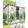 thumbnail image 1 of nqOlkjepod Outdoor Curtains for Patio Waterproof, Botanical Eucalyptus Outdoor Privacy Panels Grommet, Spring Watercolor Landscape Blackout Outside Curtains for Porch/Cabana 54"x108", 2 Panels, 1 of 8