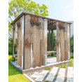 thumbnail image 1 of nqOlkjepod Outdoor Curtains for Patio Waterproof, Brown Painting Outdoor Privacy Panels Grommet, Modern Abstract Retro Art Aesthetics Blackout Outside Curtains for Porch/Cabana 54"x84", 1 Panel, 1 of 8