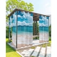 thumbnail image 1 of nqOlkjepod Outdoor Curtains for Patio Waterproof, Coastal Beach Outdoor Privacy Panels Grommet, Blue Ocean Summer Sand Mountain Shore Blackout Outside Curtains for Porch/Cabana 54"x84", 2 Panels, 1 of 8