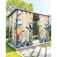 thumbnail image 1 of nqOlkjepod Outdoor Curtains for Patio Waterproof, Colorful Leaves Outdoor Privacy Panels Grommet, Vintage Summer Tropical Plants Floral Blackout Outside Curtains for Porch/Cabana 54"x84", 1 Panel, 1 of 8