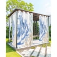 thumbnail image 1 of nqOlkjepod Outdoor Curtains for Patio Waterproof, Coral Blue Green Beige Outdoor Privacy Panels Grommet, Summer Coastal Ocean Plant Blackout Outside Curtains for Porch/Cabana 54"x108", 1 Panel, 1 of 8