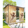 thumbnail image 1 of nqOlkjepod Outdoor Curtains for Patio Waterproof, Cute Orange Cat Outdoor Privacy Panels Grommet, Lovely Modern Floating Pet Kitten Blackout Outside Curtains for Porch/Cabana 54"x108", 1 Panel, 1 of 8