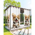 thumbnail image 1 of nqOlkjepod Outdoor Curtains for Patio Waterproof, Cute Puppy Outdoor Privacy Panels Grommet, Modern Sitting Pet Dog Watercolor Blackout Outside Curtains for Porch/Cabana/Pergola 54"x108", 2 Panels, 1 of 8