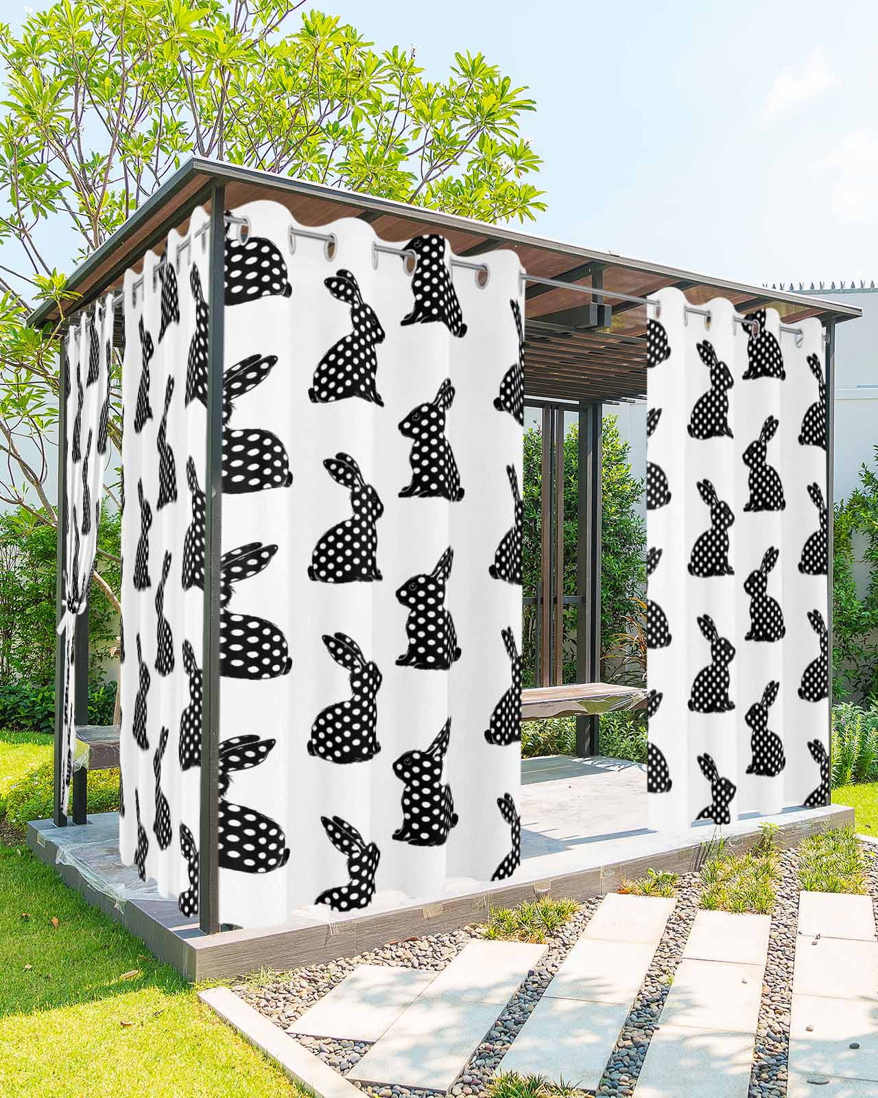 nqOlkjepod Outdoor Curtains for Patio Waterproof, Easter Outdoor ...