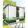 thumbnail image 1 of nqOlkjepod Outdoor Curtains for Patio Waterproof, Green Ombre Outdoor Privacy Panels Grommet, Summer Minimalist Ocean Waves Blackout Outside Curtains for Porch/Cabana/Pergola/Gazebo 54"x84", 1 Panel, 1 of 8