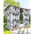 thumbnail image 1 of nqOlkjepod Outdoor Curtains for Patio Waterproof, Grey Tulip Outdoor Privacy Panels Grommet, Farmhouse Elegant Flowers Checkered Blackout Outside Curtains for Porch/Cabana/Pergola 54"x84", 2 Panels, 1 of 8