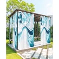 thumbnail image 1 of nqOlkjepod Outdoor Curtains for Patio Waterproof, Marble Ripple Outdoor Privacy Panels Grommet, Blue White Marble Lines Abstract Art Blackout Outside Curtains for Porch/Cabana 54"x84", 2 Panels, 1 of 8