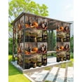 thumbnail image 1 of nqOlkjepod Outdoor Curtains for Patio Waterproof, Orange Pumpkin Outdoor Privacy Panels Grommet, Farmhouse Grapes Glass Country Blackout Outside Curtains for Porch/Cabana/Pergola 54"x84", 2 Panels, 1 of 8