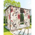 thumbnail image 1 of nqOlkjepod Outdoor Curtains for Patio Waterproof, Pink Spring Floral Outdoor Privacy Panels Grommet, Retro Summer Flower Farmhouse Blackout Outside Curtains for Porch/Cabana 54"x84", 2 Panels, 1 of 8