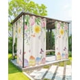 thumbnail image 1 of nqOlkjepod Outdoor Curtains for Patio Waterproof, Pink Tulip Flower Easter Outdoor Privacy Panels Grommet, Pastoral Spring Floral Blackout Outside Curtains for Porch/Cabana/Pergola 54"x95", 2 Panels, 1 of 8