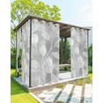 thumbnail image 1 of nqOlkjepod Outdoor Curtains for Patio Waterproof, Silver Gray Leaves Outdoor Privacy Panels Grommet, Vintage Abstract Branch Botanical Blackout Outside Curtains for Porch/Cabana 54"x95", 1 Panel, 1 of 8