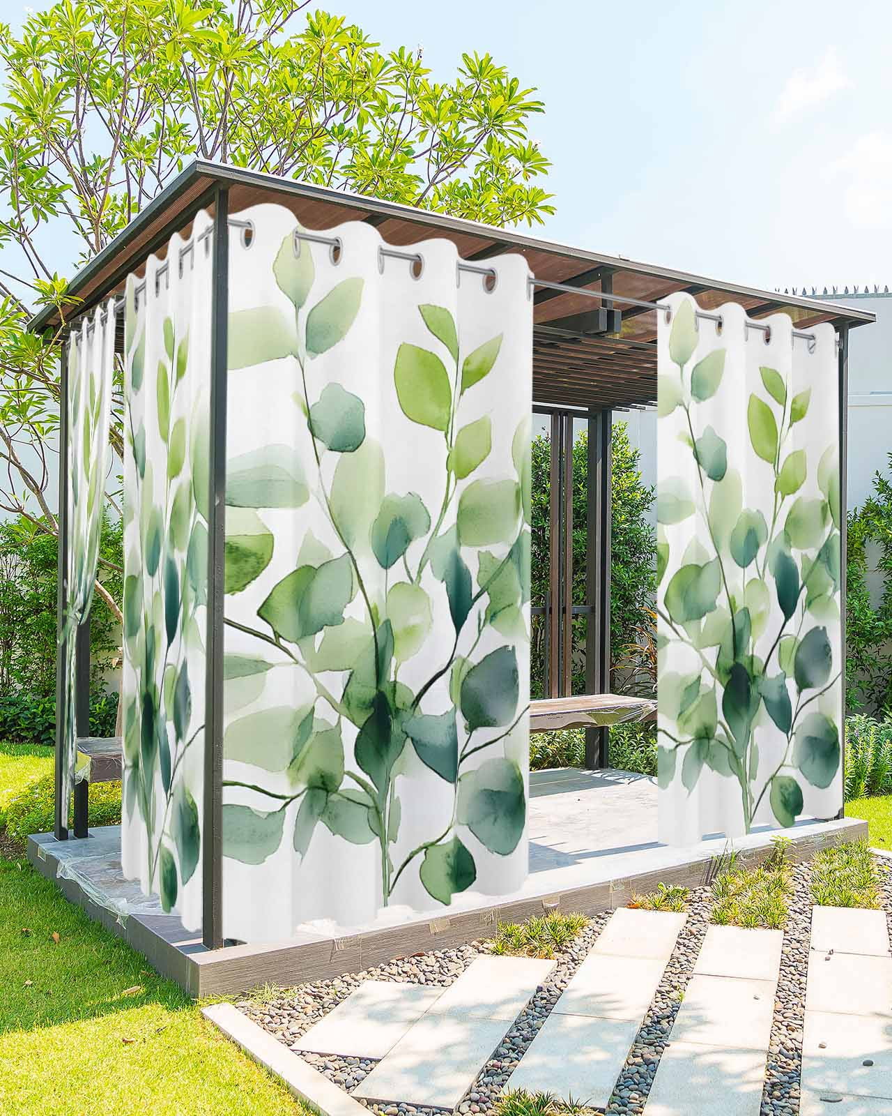 Waterproof Spring nqOlkjepod Outdoor Curtains for Patio Waterproof, Spring Botanical ...
