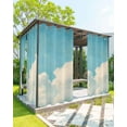 thumbnail image 1 of nqOlkjepod Outdoor Curtains for Patio Waterproof, Teal Blue Sky Outdoor Privacy Panels Grommet, Retro Farmhouse White Clouds Landscape Blackout Outside Curtains for Porch/Cabana 54"x84", 2 Panels, 1 of 8