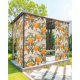 thumbnail image 1 of nqOlkjepod Outdoor Curtains for Patio Waterproof, Vintage Orange Outdoor Privacy Panels Grommet, Farmhouse Botanical Plants Leaves Fruit Blackout Outside Curtains for Porch/Cabana 54"x108", 1 Panel, 1 of 8
