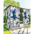 thumbnail image 1 of nqOlkjepod Outdoor Curtains for Patio Waterproof, White Blue Flowers Outdoor Privacy Panels Grommet, Modern Elegance Butterfly Floral Blackout Outside Curtains for Porch/Cabana 54"x95", 1 Panel, 1 of 8