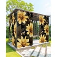 thumbnail image 1 of nqOlkjepod Outdoor Curtains for Patio Waterproof, Yellow Sunflower Outdoor Privacy Panels Grommet, Summer Bee Black Abstract Botanical Blackout Outside Curtains for Porch/Cabana 54"x95", 1 Panel, 1 of 8