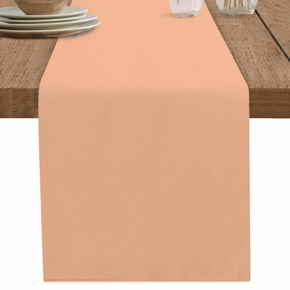 nqOlkjepod Peach Fuzz Table Runner 108 Inches Long Farmhouse Dress Scarves, Modern Pure Peach Fuzz Dining Tablerunner for Coffee Table/Kitchen Island/Party Décor, 13" x 108"
