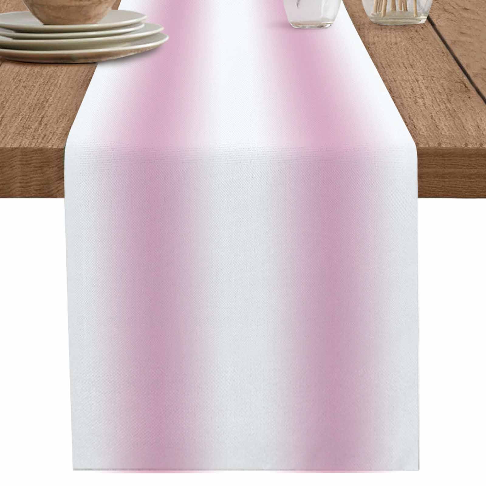 nqOlkjepod Pink Ombre Table Runner 72 Inches Long Farmhouse Dress ...