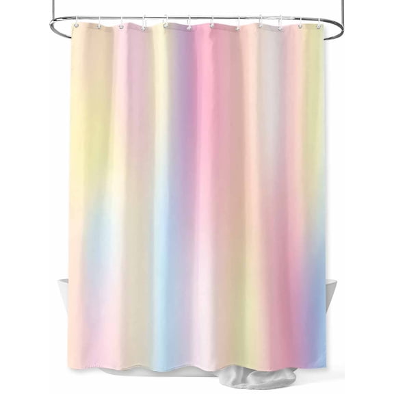 nqOlkjepod Pink Purple Shower Curtain, Waterproof Shower Curtains for Bathroom, Modern Colorful Ombre Abstract Tie Dye Art Washable Fabric Bathtub Curtain Set Bath Decor with 12 Hooks 48"x72"