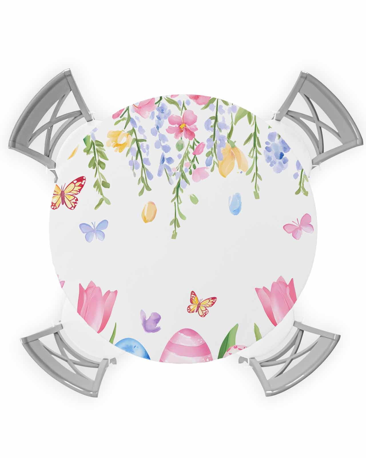 Spring Tablecovers nqOlkjepod Pink Spring Floral Easter Round Tablecloth, Fitted Table ...
