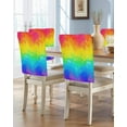 thumbnail image 1 of nqOlkjepod Rainbow Oil Painting Chair Covers Set of 8, Decorative Chair Back Cover, Watercolor Colorful Abstract Art Dining Room Chair Slipcovers Removable Chair Protectors Covers for Party Banquet, 1 of 7