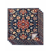 nqOlkjepod Red Blue Geometric Cloth Napkins Set of 4 Reusable Dinner Napkins, Ethnic Vintage Southwest Floral Cocktail Napkin Washable Table Napkins for Wedding/Holiday Party/Baby Shower 20"x20"