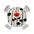 thumbnail image 1 of nqOlkjepod Red Flowers Round Tablecloth, Fitted Table Cover with Elastic for 55"-60" Round Tables, Spring Botanical Flowers Branch Farmhouse Table Cloth Outdoor Dinning Party Waterproof Tablecloths, 1 of 6