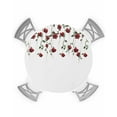 thumbnail image 1 of nqOlkjepod Red Roses Round Tablecloth, Fitted Table Cover with Elastic for 45"-54" Round Tables, Spring Floral Summer Botanical Weeping Table Cloth Outdoor Dinning Party Waterproof Tablecloths, 1 of 6