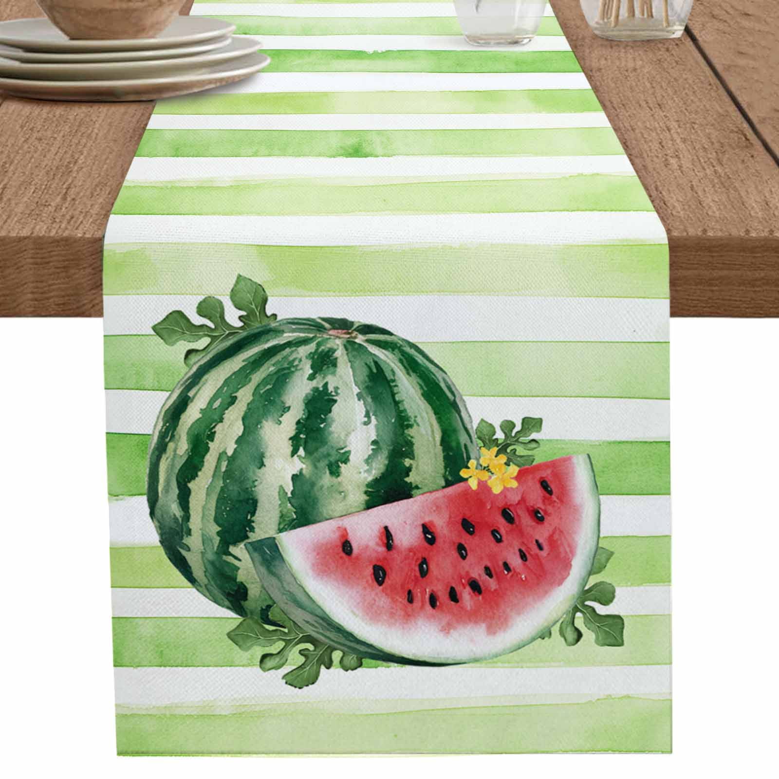 nqOlkjepod Red Watermelon Table Runner 70 Inches Long Farmhouse Dress ...